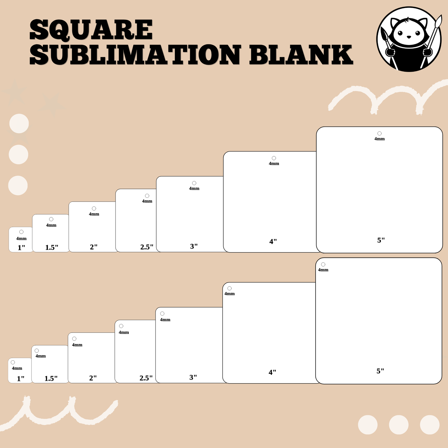 Sublimation Acrylic Blank - Square (view 2)