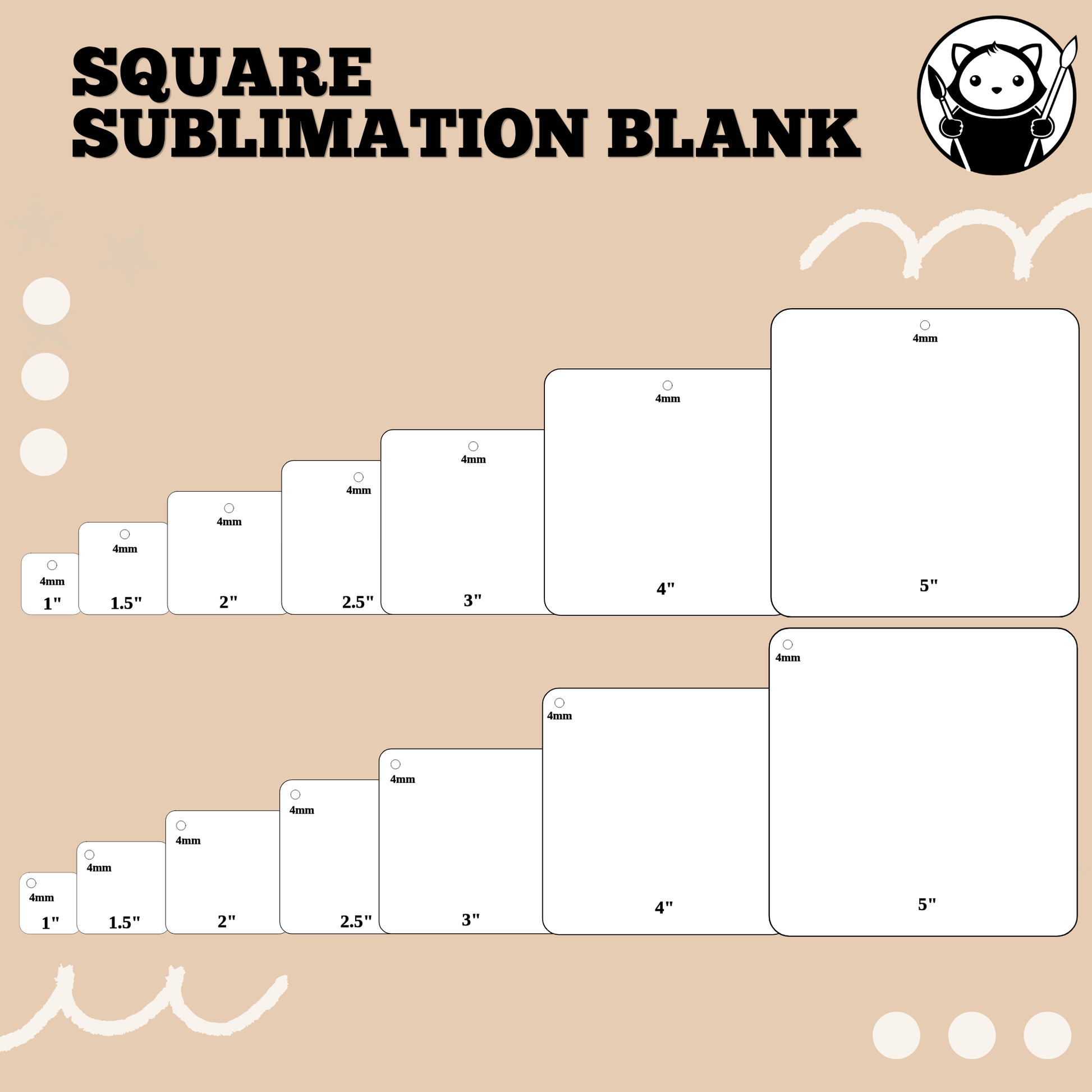 Sublimation Acrylic Blank - Square (view 2)