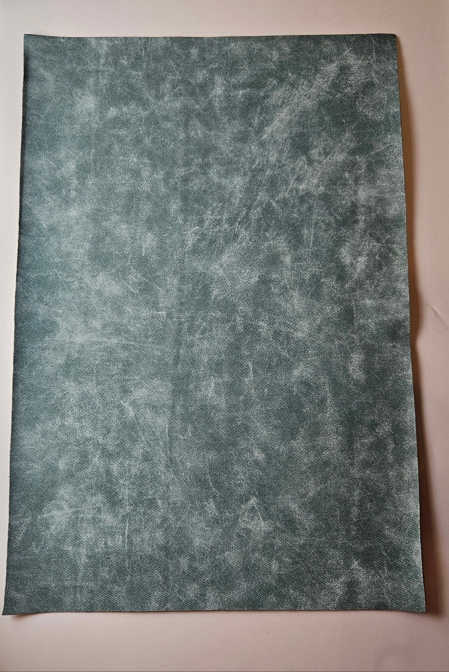 Teal / Engraves Black - Denim Texture - Leatherette Sheet - PU Material (view 3)