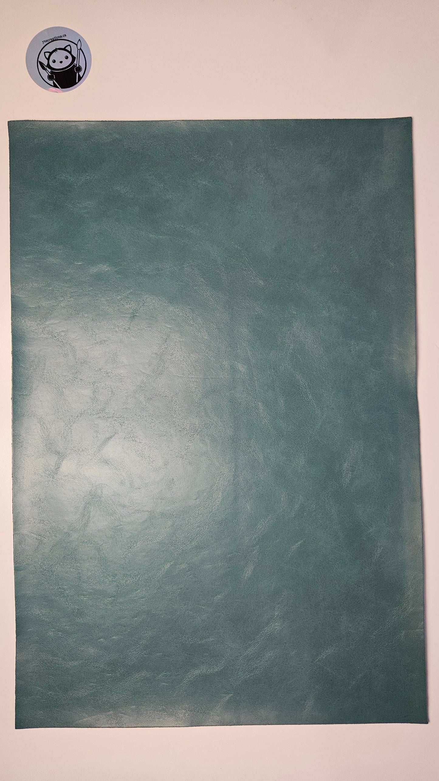 Teal - Engraves Black - Glossy Leatherette Sheet – PU Material (view 2)