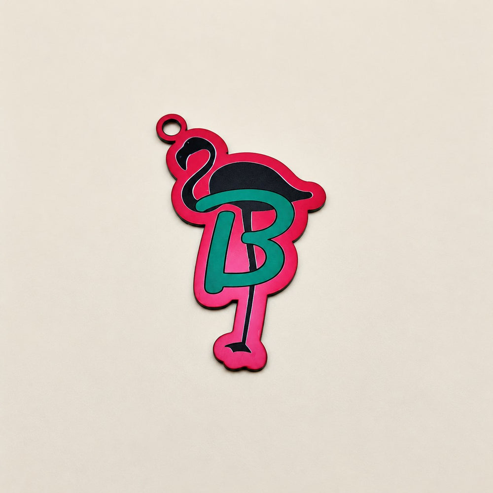 Three-tone monogram charm
