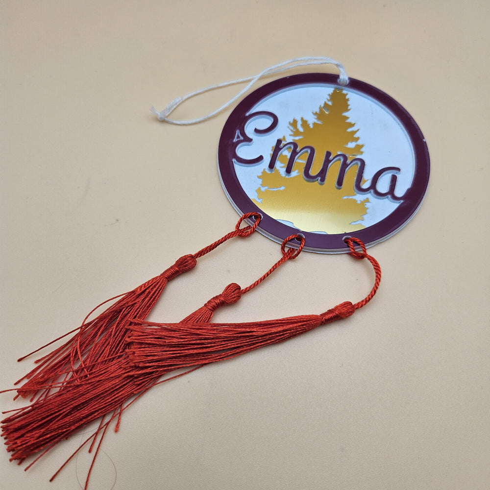 Hanging car charm with tassels