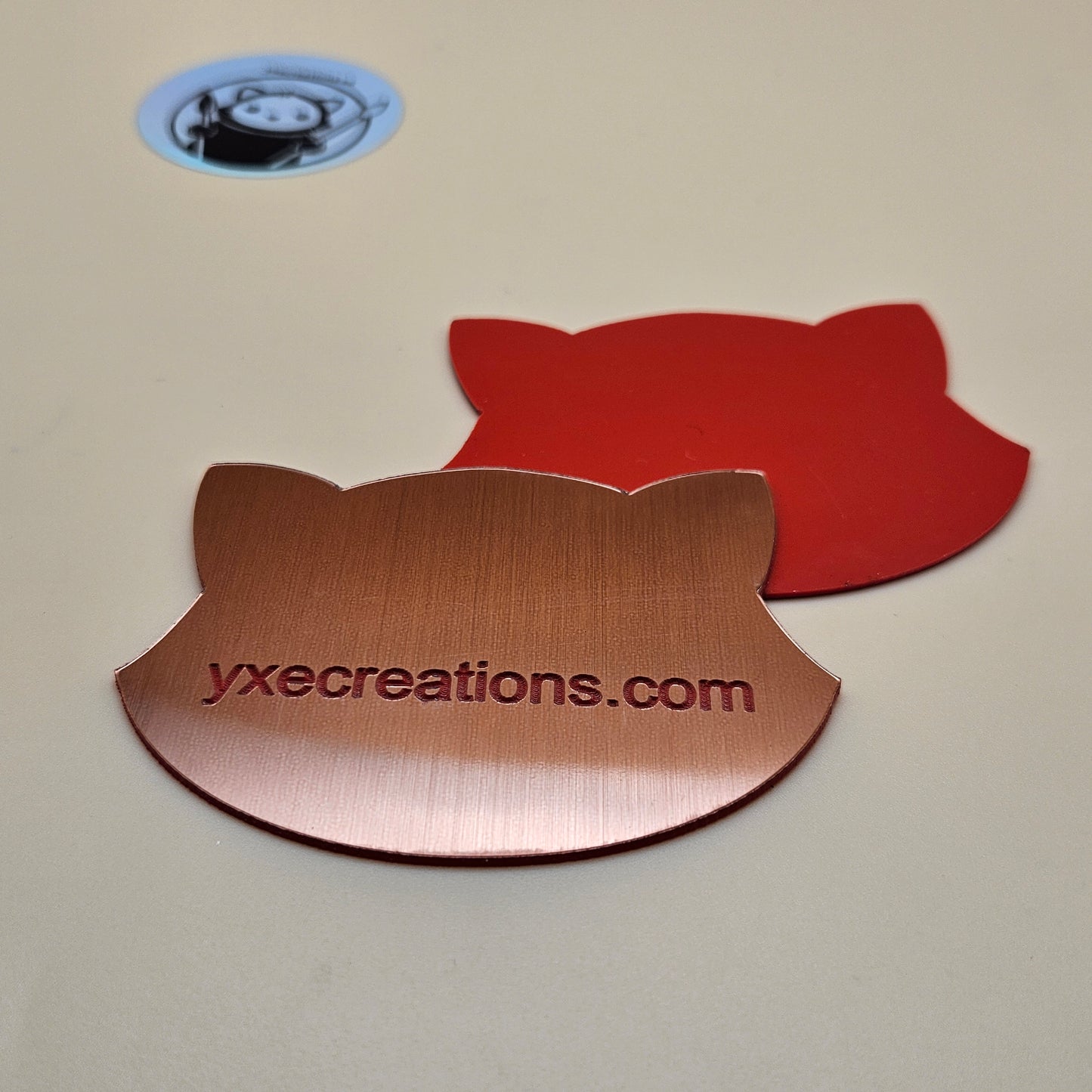 Two-Tone Engravable Acrylic - Brushed Copper - Engraves Red