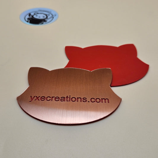 Two-Tone Engravable Acrylic - Brushed Copper - Engraves Red