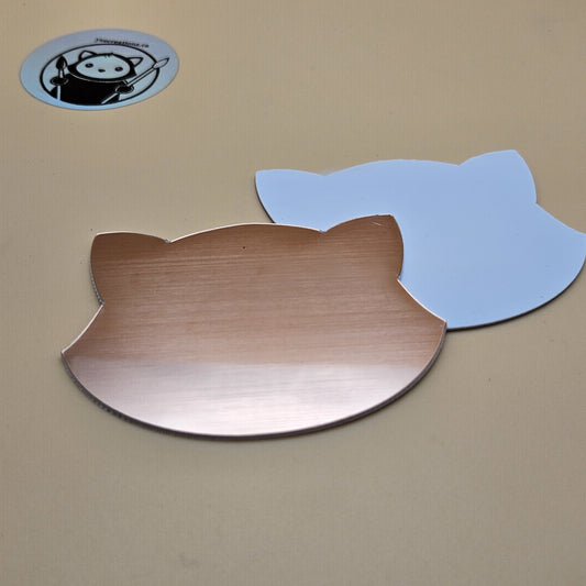 Two-Tone Engravable Acrylic - Bright Brushed Copper - Engraves White