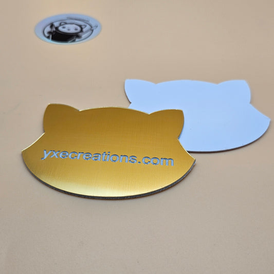 Two-Tone Engravable Acrylic - Brushed Gold - Engraves White