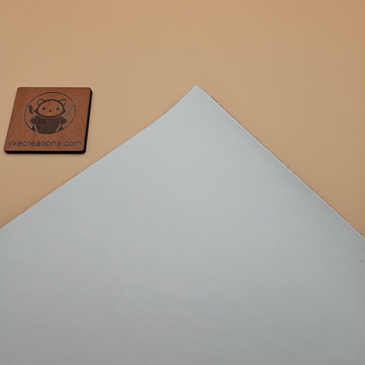 White - Engraves Black - Glossy Leatherette Sheet – PU Material (view 2)