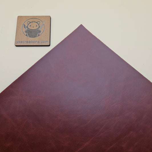 Wine Red - Engraves Black - Glossy Leatherette Sheet – PU Material (view 2)